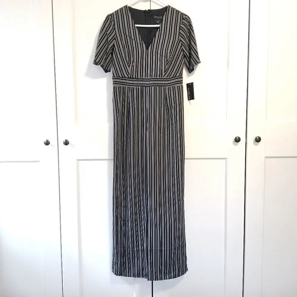 Enfocus studio striped jumpsuit 